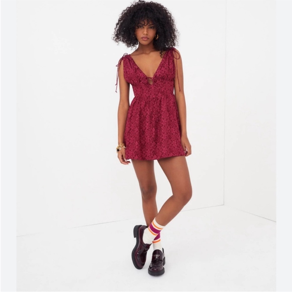 Janet Floral Jacquard Mini Dress